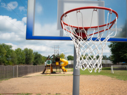 Basketball Goal on the playground